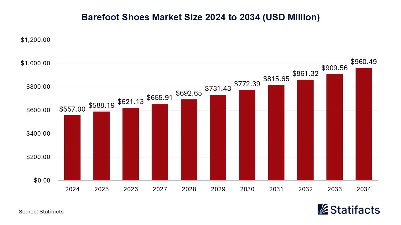 Barefoot Shoes Market Size 2024 to 2034